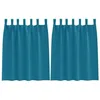 Image de vidaXL Rideaux occultants avec Anneaux 2 pcs Turquoise 140 x 140 cm, Rideaux Modernes pour Le Salon, occultants, draps légers, en Polyester, pour Plus d'intimité
