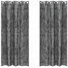 Image de vidaXL Rideau avec des Rideaux 2 pcs Gris 225 x 140 cm Velours, Rideaux Salon, Panneaux en Velours Traditionnels, occultants et pour l'intimité dans Un déco Chic.