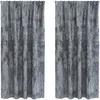 Image de vidaXL Rideaux en Velours 2 pcs Gris Argenté 175 x 140 cm Velours, Rideaux en Velours Modernes, occultants, Isolation Thermique, déco élégante pour fenêtres, draps stylés