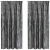 Image de vidaXL Rideau avec des Rideaux 2 pcs Gris 175 x 140 cm Velours, Rideaux Salon, Panneaux en Velours Traditionnels, occultants et pour l'intimité dans Un déco Chic.