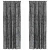 Image de vidaXL Rideau avec des Rideaux 2 pcs Gris 245 x 140 cm Velours, Rideaux Salon, Panneaux en Velours Traditionnels, occultants et pour l'intimité dans Un déco Chic.