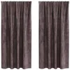 Image de vidaXL Rideaux en Velours 2 pcs Marron 175 x 140 cm Velours, Rideaux en Velours Modernes, occultants, Isolation Thermique, déco élégante pour fenêtres, draps stylés