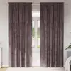 Image de vidaXL Rideaux en velours 2 pcs Marron 225 x 140 cm Velours