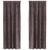 Image de vidaXL Rideau avec des Rideaux 2 pcs Marron 260 x 140 cm Velours, Rideaux Salon, Panneaux en Velours Traditionnels, occultants et pour l'intimité dans Un déco Chic.