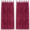 Image de vidaXL Rideau 2 pcs Rouge Bordeaux 245 x 140 cm Velours, Rideaux Salon, Panneaux en Velours Traditionnels, occultants et pour l'intimité dans Un déco Chic.