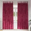 Image de vidaXL Rideaux en velours 2 pcs Rouge bordeaux 245 x 140 cm Velours