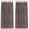 Image de vidaXL Rideau avec des Rideaux 2 pcs Marron 260 x 140 cm Velours, Rideaux Salon, Panneaux en Velours Traditionnels, occultants et pour l'intimité dans Un déco Chic.