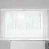 Image de vidaXL Rideau en Dentelle Floral Blanc 160 x 200 cm Polyester