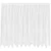 Image de vidaXL Rideau en Dentelle Floral Blanc 160 x 300 cm Polyester, Rideaux pour Salon, rectangulaires, Modernes en Dentelle, filtrant la lumière, Panneaux de confidentialité