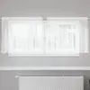 Image de vidaXL Rideau en Dentelle avec des rideaux Blanc 80 x 200 cm Polyester