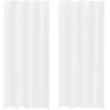 Image de vidaXL Rideau en Voile 2 pcs Blanc 225 x 140 cm Polyester, Rideaux élégants pour Salon, Voilage Durable, Habillage Lumineux, déco Moderne pour la Maison