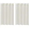 Image de vidaXL Rideau en Voile 2 pcs Crème 140 x 140 cm Polyester, Rideaux de Salon, Voilage Moderne, léger Habillage de fenêtre, Durable et élégant pour Votre Maison