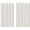 Image de vidaXL Rideau en Voile 2 pcs Crème 175 x 140 cm Polyester, Rideaux de Salon, Voilage Moderne, léger Habillage de fenêtre, Durable et élégant pour Votre Maison