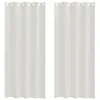 Image de vidaXL Rideau en Voile 2 pcs Crème 245 x 140 cm Polyester, Rideaux élégants pour Salon, Voilage Durable, Habillage Lumineux, déco Moderne pour la Maison