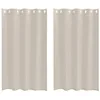 Image de vidaXL Rideau en Voile 2 pcs Couleur Sable 175 x 140 cm Polyester, Rideaux de Salon, Voilage Moderne, léger Habillage de fenêtre, Durable et élégant pour Votre Maison