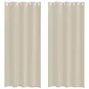 Image de vidaXL Rideau en Voile 2 pcs Couleur Sable 260 x 140 cm Polyester, Rideaux élégants pour Salon, Voilage Durable, Habillage Lumineux, déco Moderne pour la Maison