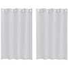Image de vidaXL Rideau en Voile 2 pcs Gris Clair 140 x 140 cm Polyester, Rideaux de Salon, Voilage Moderne, léger Habillage de fenêtre, Durable et élégant pour Votre Maison