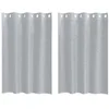 Image de vidaXL Rideau en Voile 2 pcs Gris foncé 140 x 140 cm Polyester, Rideaux élégants pour Salon, Voilage Durable, Habillage Lumineux, déco Moderne pour la Maison
