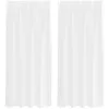 Image de vidaXL Rideau en Voile 2 pcs Blanc 175 x 140 cm Polyester, Rideaux élégants pour Salon, Voilage Durable, Habillage Lumineux, déco Moderne pour la Maison