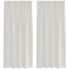 Image de vidaXL Rideau en Voile 2 pcs Crème 175 x 140 cm Polyester, Rideaux de Salon, Voilage Moderne, léger Habillage de fenêtre, Durable et élégant pour Votre Maison