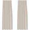 Image de vidaXL Rideau en Voile 2 pcs Couleur Sable 245 x 140 cm Polyester, Rideaux de Salon, Voilage Moderne, léger Habillage de fenêtre, Durable et élégant pour Votre Maison