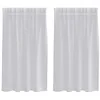 Image de vidaXL Rideau en Voile 2 pcs Gris Clair 140 x 140 cm Polyester, Rideaux élégants pour Salon, Voilage Durable, Habillage Lumineux, déco Moderne pour la Maison