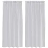 Image de vidaXL Rideau en Voile 2 pcs Gris Clair 175 x 140 cm Polyester, Rideaux de Salon, Voilage Moderne, léger Habillage de fenêtre, Durable et élégant pour Votre Maison
