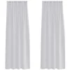 Image de vidaXL Rideau en Voile 2 pcs Gris Clair 245 x 140 cm Polyester, Rideaux élégants pour Salon, Voilage Durable, Habillage Lumineux, déco Moderne pour la Maison
