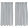 Image de vidaXL Rideau en Voile 2 pcs Gris foncé 140 x 140 cm Polyester, Rideaux élégants pour Salon, Voilage Durable, Habillage Lumineux, déco Moderne pour la Maison