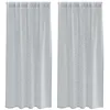 Image de vidaXL Rideau en Voile 2 pcs Gris foncé 175 x 140 cm Polyester, Rideaux élégants pour Salon, Voilage Durable, Habillage Lumineux, déco Moderne pour la Maison