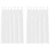 Image de vidaXL Rideau en Voile 2 pcs Blanc 175 x 140 cm Polyester, Rideaux élégants pour Salon, Voilage Durable, Habillage Lumineux, déco Moderne pour la Maison