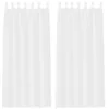 Image de vidaXL Rideau en Voile 2 pcs Blanc 245 x 140 cm Polyester, Rideaux élégants pour Salon, Voilage Durable, Habillage Lumineux, déco Moderne pour la Maison