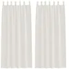 Image de vidaXL Rideau en Voile 2 pcs Crème 225 x 140 cm Polyester, Rideaux élégants pour Salon, Voilage Durable, Habillage Lumineux, déco Moderne pour la Maison