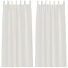 Image de vidaXL Rideau en Voile 2 pcs Crème 245 x 140 cm Polyester, Rideaux élégants pour Salon, Voilage Durable, Habillage Lumineux, déco Moderne pour la Maison