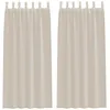 Image de vidaXL Rideau en Voile 2 pcs Couleur Sable 260 x 140 cm Polyester, Rideaux élégants pour Salon, Voilage Durable, Habillage Lumineux, déco Moderne pour la Maison