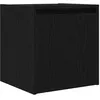 Image de vidaXL Table de Chevet Murale Noir 38x34x40 cm, Table de Chevet, Armoire de lit, Table d'appoint de Chambre, Table de Nuit, Table de lit