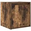 Image de vidaXL Table de Chevet Murale chêne fumé 38x34x40 cm, Table de Chevet, Armoire de lit, Table d'appoint de Chambre, Table de Nuit, Table de lit