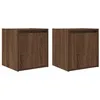 Image de vidaXL Tables de Chevet murales 2 pcs chêne Marron 38x34x40 cm, Table de Chevet, Armoire de lit, Table d'appoint de Chambre, Table de Nuit