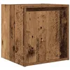 Image de vidaXL Table de Chevet Murale Vieux Bois 38x34x40 cm, Table de Chevet, Armoire de lit, Table d'appoint de Chambre, Table de Nuit, Table de lit