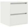 Image de vidaXL Table de Chevet Murale Blanc 38x34x40 cm, Table de Chevet, Armoire de lit, Table d'appoint de Chambre, Table de Nuit, Table de lit