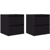 Image de vidaXL Tables de Chevet murales 2 pcs chêne Noir 38x34x40 cm, Table de Chevet, Armoire de lit, Table d'appoint de Chambre, Table de Nuit, Table de lit