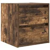 Image de vidaXL Table de Chevet Murale chêne fumé 38x34x40 cm, Table de Chevet, Armoire de lit, Table d'appoint de Chambre, Table de Nuit, Table de lit