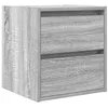 Image de vidaXL Table de Chevet Murale Sonoma Gris 38x34x40 cm, Table de Chevet, Armoire de lit, Table d'appoint de Chambre, Table de Nuit, Table de lit