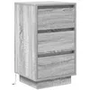 Image de vidaXL Table de Chevet avec lumières LED Sonoma Gris 38x34x65 cm, Table de Nuit, Table de lit, Table d'appoint, Armoire de lit