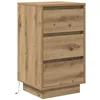 Image de vidaXL Armoire de Chevet et lumières LED chêne Artisanal 38x34x65 cm, Table de Nuit, Table de lit, Table d'appoint, Armoire de lit