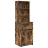 Image de vidaXL Table de Chevet chêne fumé 39x35x125 cm Bois d'ingénierie, Table de Nuit, Table de lit, Table d'appoint, Armoire de lit