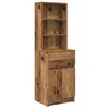 Image de vidaXL Table de Chevet Vieux Bois 39x35x125 cm Bois d’ingénierie, Table de Nuit, Table de lit, Table d'appoint, Armoire de lit