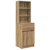 Image de vidaXL Table de Chevet chêne Artisanal 39x35x125 cm Bois d'ingénierie, Table de Nuit, Table de lit, Table d'appoint, Armoire de lit