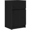 Image de vidaXL Table de Chevet Noir 39x35x65 cm Bois d’ingénierie, Meuble de Chevet, Table d'appoint, Armoire de lit, Armoire de Chevet, Table de Nuit