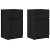 Image de vidaXL Tables de Chevet 2 pcs Noir 39x35x65 cm Bois d’ingénierie, Meuble de Chevet, Table d'appoint, Armoire de lit, Armoire de Chevet, Table de Nuit